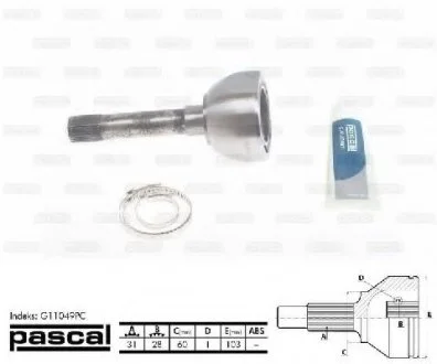 Шрус (комплект) PASCAL G11049PC
