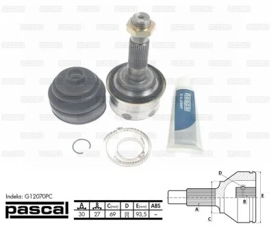 Шрус (комплект) PASCAL G12070PC