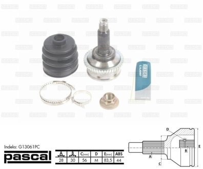 Шрус (комплект) PASCAL G13061PC