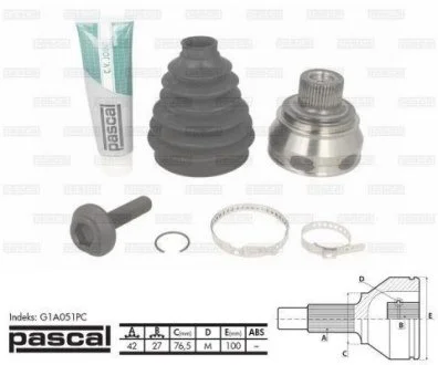 Шрус (комплект) PASCAL G1A051PC