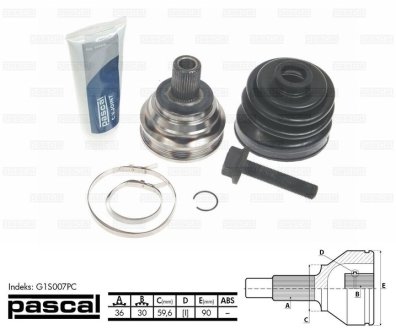 Фото 1 - шрус (комплект) PASCAL G1S007PC Шрус (комплект) PASCAL G1S007PC (фото 1)