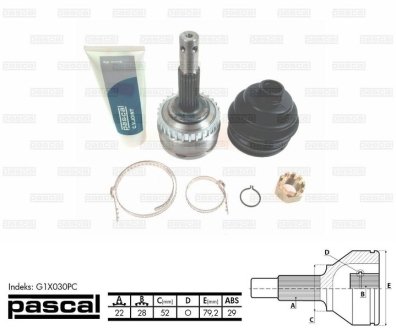 Шрус (комплект) PASCAL G1X030PC