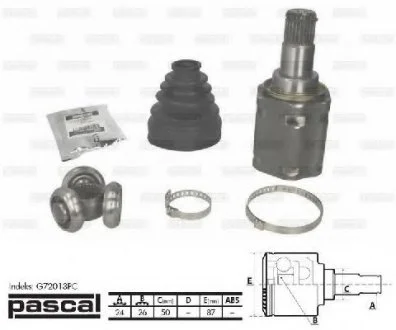 Шрус (комплект) PASCAL G72013PC