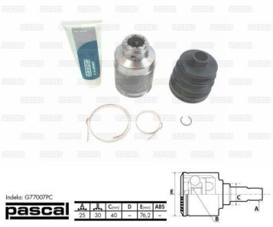 Шрус (комплект) PASCAL G77007PC
