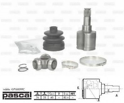Шрус (комплект) PASCAL G7G009PC
