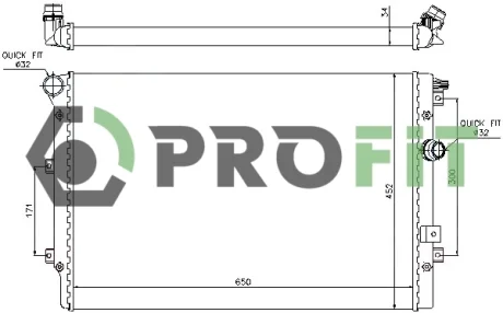 Радиатор охлаждения PROFIT 1740-0036