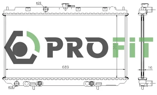 Радіатор охолоджування PROFIT 1740-0253 (фото 1)