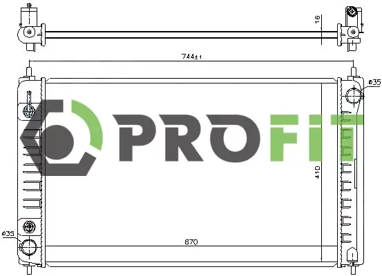 Радіатор охолоджування PROFIT 1740-0266 (фото 1)