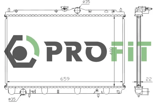 Радіатор охолоджування PROFIT 1740-0282 (фото 1)