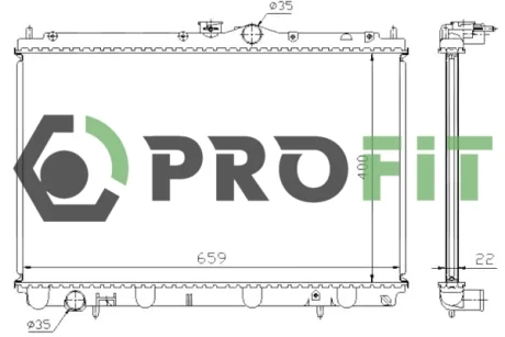 Радіатор охолоджування PROFIT 1740-0282