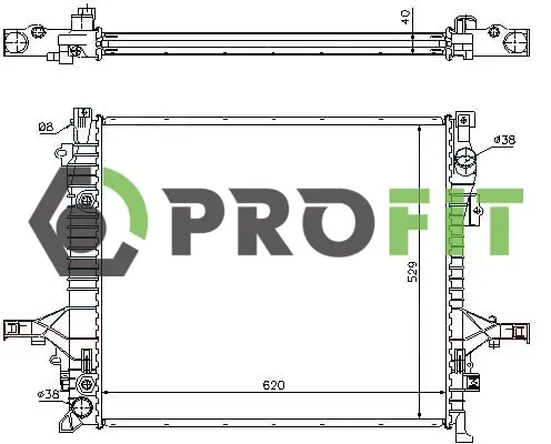 Радіатор охолоджування PROFIT 1740-0414 (фото 1)