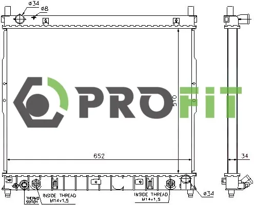 Радіатор охолоджування PROFIT 1740-0611 (фото 1)