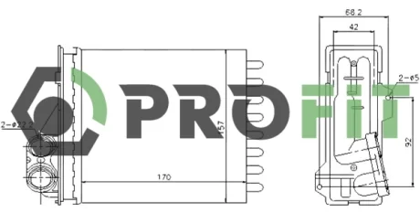 Радіатор пічки PROFIT 1760-0085