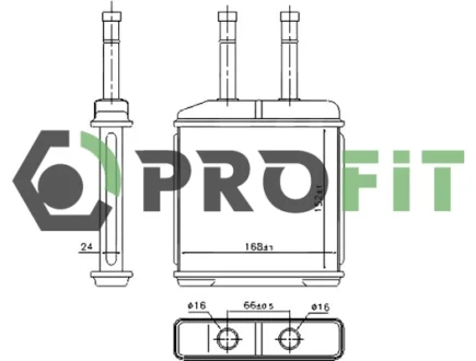 Радіатор пічки PROFIT 1760-0105