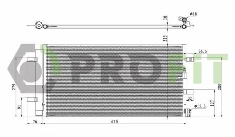 Конденсер кондиционера PROFIT 1770-0023