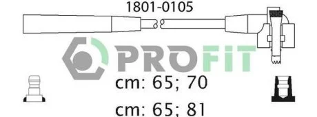 Провода высоковольтные, комплект PROFIT 1801-0105