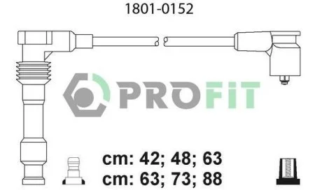 Провода высоковольтные, комплект PROFIT 1801-0152