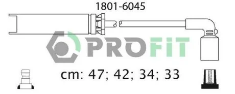 Провода высоковольтные, комплект PROFIT 1801-6045