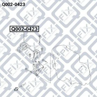 Подушка двигуна права (гідравлічна) Q-fix Q0020423