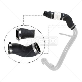 Патрубок интеркулера Ducato/Jumper 2.2 HDI 06- Л (до турбіни к-кт) RAPRO R15399K