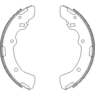 Колодки гальмівні барабанні (комплект 4 шт) REMSA 4379.00