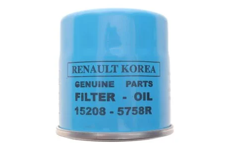 Фильтр масляный Renault RENAULT 152085758R