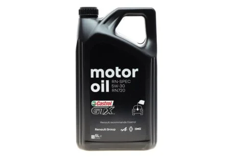 Масла моторные Renault Castrol GTX RN 720 5W-30, 5л. RENAULT 7711658108