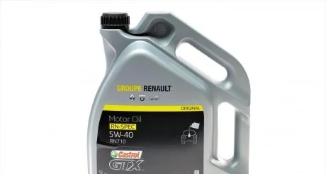 Олива моторна Renault Castrol GTX RN 710 5W-40, 5л. RENAULT 7711658111