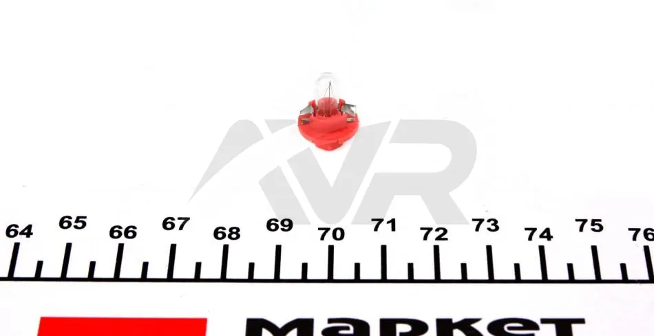 Автолампа 24V 1.5W BX8.4d Red (в щиток приладів) Ring R508TMRE (фото 1)