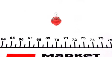 Автолампа 24V 1.5W BX8.4d Red (в щиток приладів) Ring R508TMRE