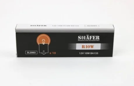 Лампа накаливания 12V 10W R10W BA15S SHAFER SL2003
