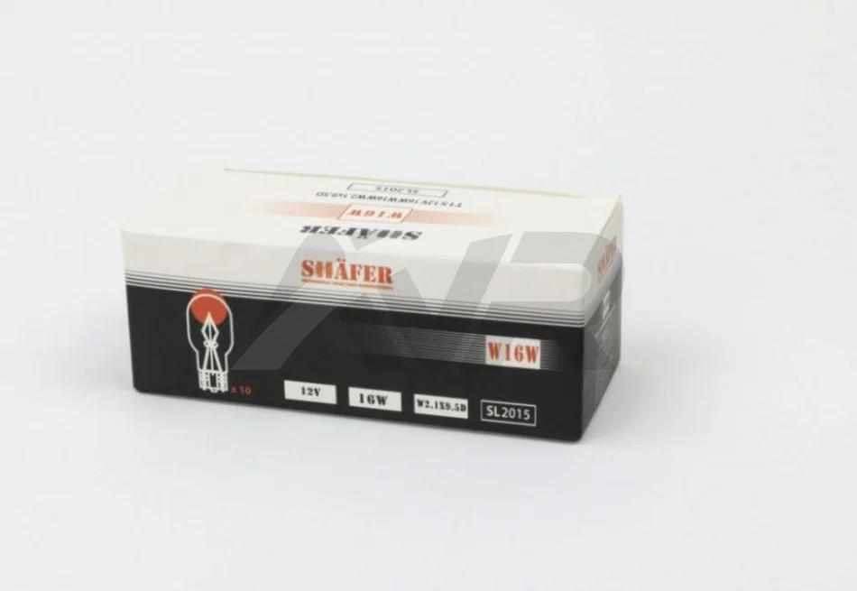 Лампа накаливания 12V 16W W16W W2.1×9.5D SHAFER SL2015 (фото 1)