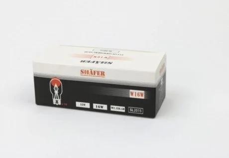 Лампа накаливания 12V 16W W16W W2.1×9.5D SHAFER SL2015