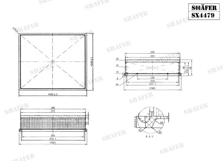 Фільтр повітряний VW Crafter 2.0D, Man Tge, SHAFER SX4479