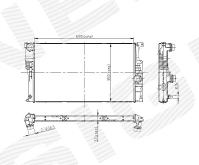 Радиатор BMW 1 (F20/F21), 08.11 - 06.15 Signeda RA60815Q