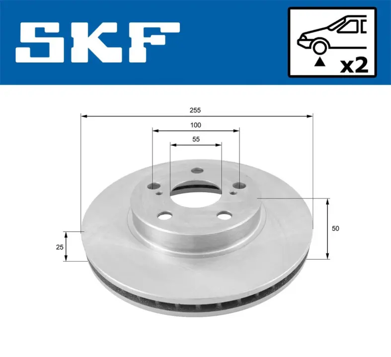 Комплект гальмівних дисків SKF VKBD81115V2 (фото 1)