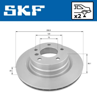 Комплект гальмівних дисків SKF VKBD90031V2