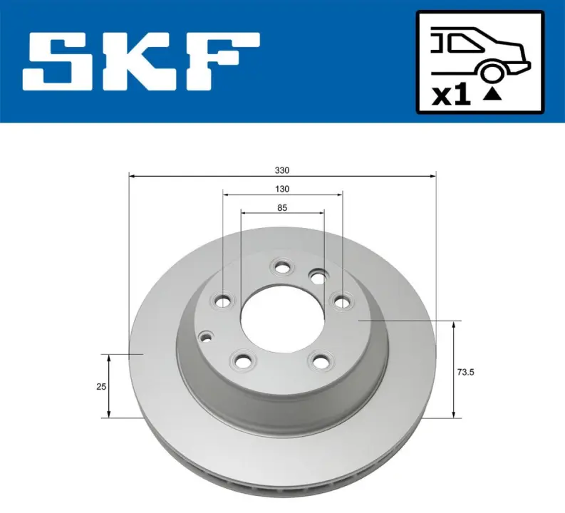 Тормозной диск SKF VKBD 90136 V1 (фото 1)