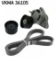 К-т,поликлиновый ремень+натяжитель SKF VKMA36105 (фото 1)