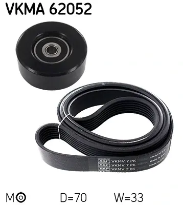 Роликовий модуль натягувача ременя (ролик, ремінь) SKF VKMA 62052 (фото 1)
