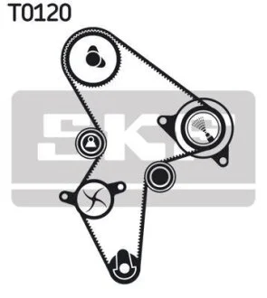 Комплект ГРМ, ремень+ролик+помпа SKF VKMC 03121