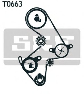 Комплект ГРМ + помпа TOYOTA Avensis/Camry/CarinaE/Celica/Picnic/RAV4 "2,0-2,2 "85-01 SKF VKMC91003