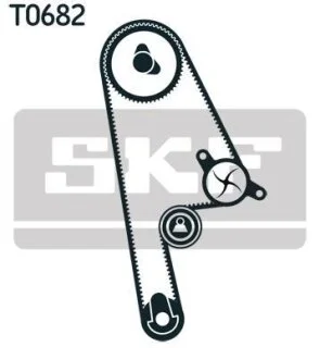 Комплект ГРМ, ремень+ролик+помпа SKF VKMC 93616