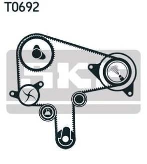 Комплект ГРМ, ремень+ролик+помпа SKF VKMC94912