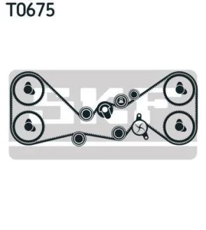 Комплект ГРМ, ремень+ролик+помпа SKF VKMC 98115-4