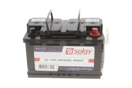 Стартерна батарея (акумулятор) SOLGY Solgy 406007