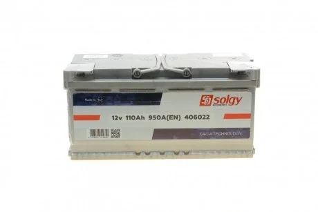 Стартерна батарея (акумулятор) SOLGY Solgy 406022