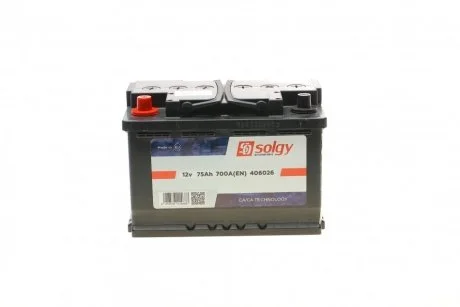 Стартерна батарея (акумулятор) SOLGY Solgy 406026