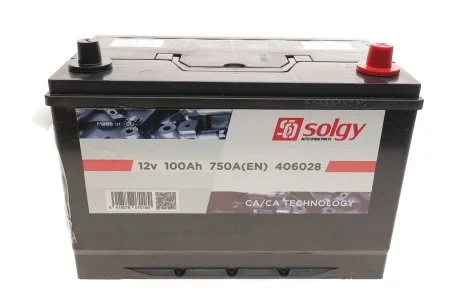 Стартерна батарея (акумулятор) SOLGY Solgy 406028