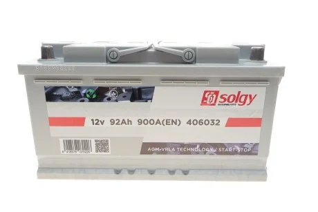 Стартерна батарея (акумулятор) SOLGY Solgy 406032